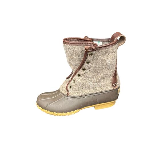 L.L. Bean Waterproof Gorpcore Rubber Bean Boots Size Women's 8 Missing Insoles - Picture 7 of 10